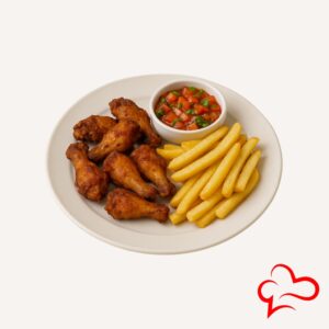 Chicken Wings – With Chips & Salsa (Style of Your Choice)