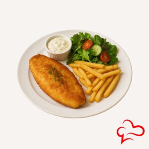 Pan-Fried Fish Fillet – With Fries, Green Salad & Tartar Sauce