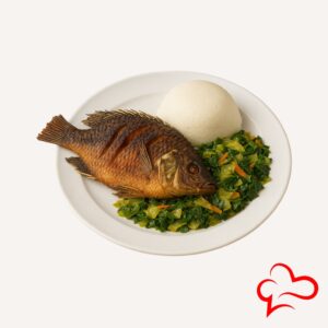 Whole Tilapia – With Ugali & Vegetables (Prep of Your Choice)